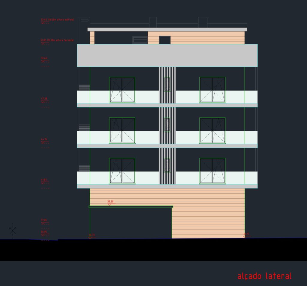 A 7 alcado lateral Edifício Multifamiliar – Almada – Novembro 2022
